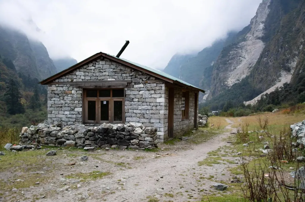 Abandoned Tea House near Ghoda Tabela during Langtang Valley Trek, clicked by North Nepal Trek